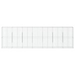 vidaXL Coș gabion cu capac, 700x50x200 cm, fier galvanizat