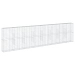vidaXL Coș gabion cu capac, argintiu, 800x50x200 cm, fier galvanizat vidaXL Coș gabion cu capac, argintiu, 800x50x200 cm, fier galvanizat