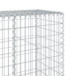 vidaXL Coș gabion cu capac, argintiu, 800x50x200 cm, fier galvanizat vidaXL Coș gabion cu capac, argintiu, 800x50x200 cm, fier galvanizat