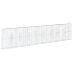 vidaXL Coș gabion cu capac, argintiu, 900x50x200 cm, fier galvanizat vidaXL Coș gabion cu capac, argintiu, 900x50x200 cm, fier galvanizat
