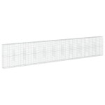 vidaXL Coș gabion cu capac, 1100x50x200 cm, fier galvanizat