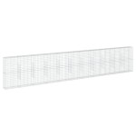 vidaXL Coș gabion cu capac, 1100x50x200 cm, fier galvanizat