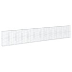 vidaXL Coș gabion cu capac, 1200x50x200 cm, fier galvanizat