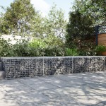 vidaXL Coș gabion cu capac, 300x100x50 cm, fier galvanizat vidaXL Coș gabion cu capac, 300x100x50 cm, fier galvanizat