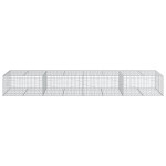 vidaXL Coș gabion cu capac, 400x100x50 cm, fier galvanizat vidaXL Coș gabion cu capac, 400x100x50 cm, fier galvanizat