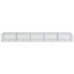vidaXL Coș gabion cu capac, 500x100x50 cm, fier galvanizat