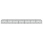 vidaXL Coș gabion cu capac, 700x100x50 cm, fier galvanizat