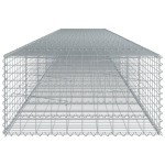 vidaXL Coș gabion cu capac, 700x100x50 cm, fier galvanizat