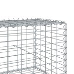 vidaXL Coș gabion cu capac, 800x100x50 cm, fier galvanizat