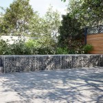 vidaXL Coș gabion cu capac, 900x100x50 cm, fier galvanizat