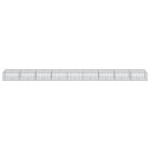 vidaXL Coș gabion cu capac, 900x100x50 cm, fier galvanizat