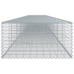 vidaXL Coș gabion cu capac, 900x100x50 cm, fier galvanizat