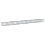 vidaXL Coș gabion cu capac, 900x100x50 cm, fier galvanizat