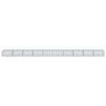 vidaXL Coș gabion cu capac, 1000x100x50 cm, fier galvanizat