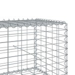 vidaXL Coș gabion cu capac, 1000x100x50 cm, fier galvanizat