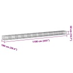 vidaXL Coș gabion cu capac, 1100x100x50 cm, fier galvanizat vidaXL Coș gabion cu capac, 1100x100x50 cm, fier galvanizat