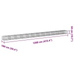 vidaXL Coș gabion cu capac, 1200x100x50 cm, fier galvanizat