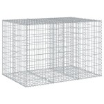 vidaXL Coș gabion cu capac, 150x100x100 cm, fier galvanizat