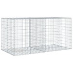 vidaXL Coș gabion cu capac, 200x100x100 cm, fier galvanizat