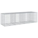 vidaXL Coș gabion cu capac, 350x100x100 cm, fier galvanizat