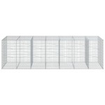 vidaXL Coș gabion cu capac, 350x100x100 cm, fier galvanizat