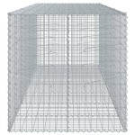 vidaXL Coș gabion cu capac, 350x100x100 cm, fier galvanizat