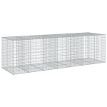 vidaXL Coș gabion cu capac, 350x100x100 cm, fier galvanizat