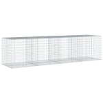 vidaXL Coș gabion cu capac, 400x100x100 cm, fier galvanizat