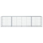 vidaXL Coș gabion cu capac, 400x100x100 cm, fier galvanizat