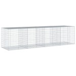 vidaXL Coș gabion cu capac, 400x100x100 cm, fier galvanizat
