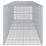 vidaXL Coș gabion cu capac, 450x100x100 cm, fier galvanizat