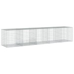 vidaXL Coș gabion cu capac, 500x100x100 cm, fier galvanizat