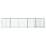 vidaXL Coș gabion cu capac, 500x100x100 cm, fier galvanizat
