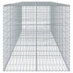 vidaXL Coș gabion cu capac, 500x100x100 cm, fier galvanizat