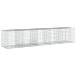 vidaXL Coș gabion cu capac, 500x100x100 cm, fier galvanizat