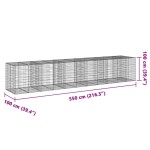 vidaXL Coș gabion cu capac, 550x100x100 cm, fier galvanizat vidaXL Coș gabion cu capac, 550x100x100 cm, fier galvanizat