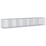 vidaXL Coș gabion cu capac, 600x100x100 cm, fier galvanizat vidaXL Coș gabion cu capac, 600x100x100 cm, fier galvanizat