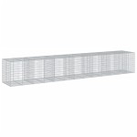 vidaXL Coș gabion cu capac, 650x100x100 cm, fier galvanizat vidaXL Coș gabion cu capac, 650x100x100 cm, fier galvanizat