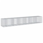 vidaXL Coș gabion cu capac, 650x100x100 cm, fier galvanizat vidaXL Coș gabion cu capac, 650x100x100 cm, fier galvanizat