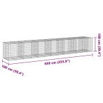 vidaXL Coș gabion cu capac, 650x100x100 cm, fier galvanizat vidaXL Coș gabion cu capac, 650x100x100 cm, fier galvanizat