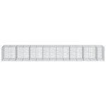 vidaXL Coș gabion cu capac, 750x100x100 cm, fier galvanizat
