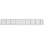 vidaXL Coș gabion cu capac, 850x100x100 cm, fier galvanizat