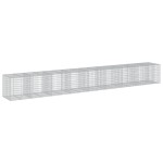 vidaXL Coș gabion cu capac, 950x100x100 cm, fier galvanizat vidaXL Coș gabion cu capac, 950x100x100 cm, fier galvanizat
