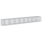 vidaXL Coș gabion cu capac, 950x100x100 cm, fier galvanizat vidaXL Coș gabion cu capac, 950x100x100 cm, fier galvanizat