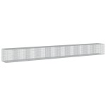 vidaXL Coș gabion cu capac, 1000x100x100 cm, fier galvanizat vidaXL Coș gabion cu capac, 1000x100x100 cm, fier galvanizat