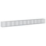 vidaXL Coș gabion cu capac, 1100x100x100 cm, fier galvanizat vidaXL Coș gabion cu capac, 1100x100x100 cm, fier galvanizat