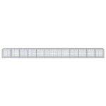 vidaXL Coș gabion cu capac, 1200x100x100 cm, fier galvanizat vidaXL Coș gabion cu capac, 1200x100x100 cm, fier galvanizat