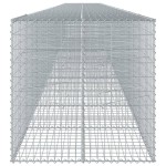vidaXL Coș gabion cu capac, 1200x100x100 cm, fier galvanizat vidaXL Coș gabion cu capac, 1200x100x100 cm, fier galvanizat