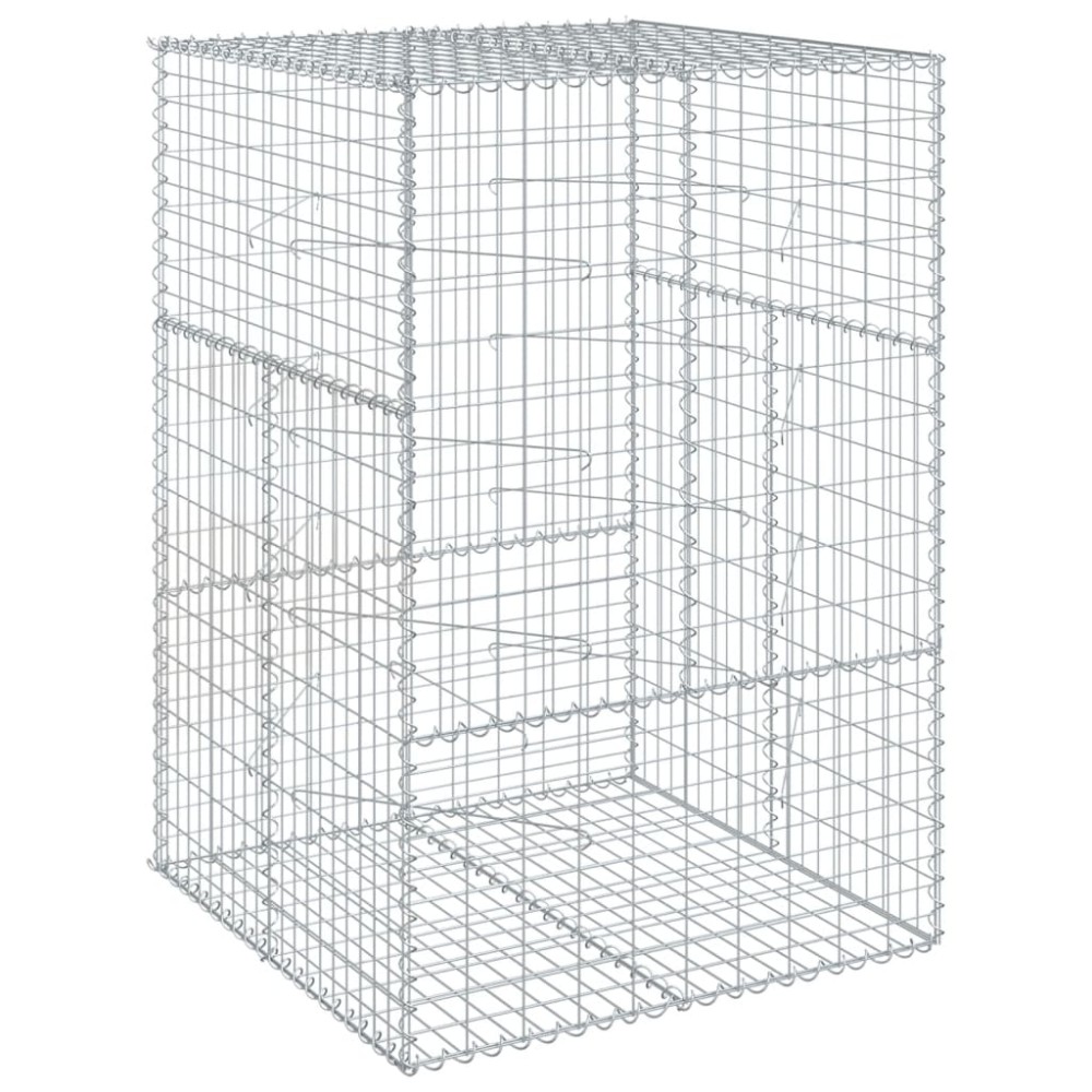 vidaXL Coș gabion cu capac, 100x100x150 cm, fier galvanizat