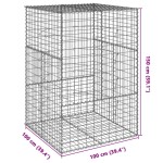 vidaXL Coș gabion cu capac, 100x100x150 cm, fier galvanizat vidaXL Coș gabion cu capac, 100x100x150 cm, fier galvanizat